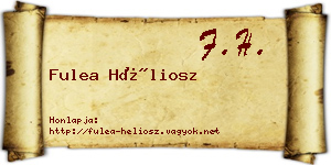 Fulea Héliosz névjegykártya